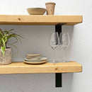 Rustic Metal Bracket Shelf | 22cm Depth