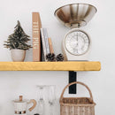 Rustic Metal Bracket Shelf | 22cm Depth