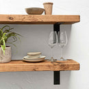 Rustic Metal Bracket Shelf | 22cm Depth