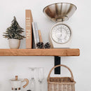 Rustic Metal Bracket Shelf | 30cm Depth