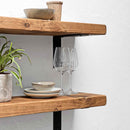 Rustic Metal Bracket Shelf | 22cm Depth