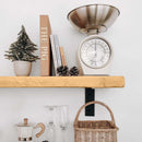 Rustic Metal Bracket Shelf | 30cm Depth