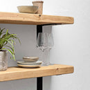 Rustic Metal Bracket Shelf | 22cm Depth