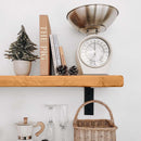 Rustic Metal Bracket Shelf | 30cm Depth