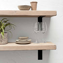 Rustic Metal Bracket Shelf | 22cm Depth