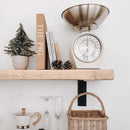 Rustic Metal Bracket Shelf | 30cm Depth