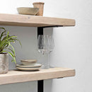 Rustic Metal Bracket Shelf | 22cm Depth