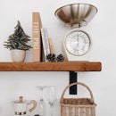 Rustic Metal Bracket Shelf | 22cm Depth