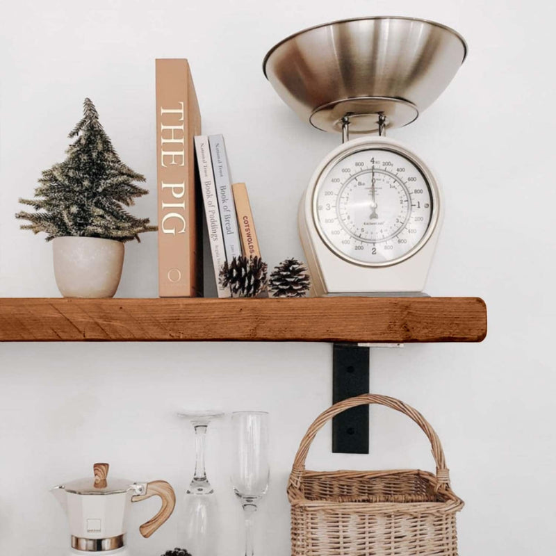 Rustic Metal Bracket Shelf | 30cm Depth
