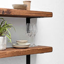 Rustic Metal Bracket Shelf | 22cm Depth
