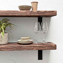 Rustic Metal Bracket Shelf | 22cm Depth