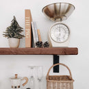 Rustic Metal Bracket Shelf | 22cm Depth