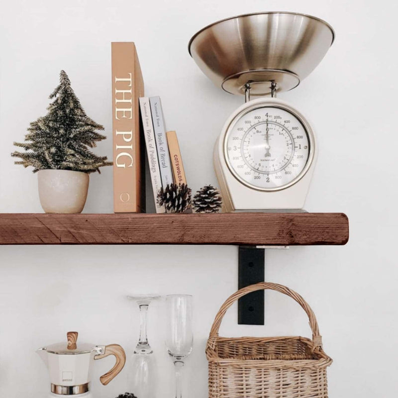 Rustic Metal Bracket Shelf | 30cm Depth
