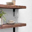 Rustic Metal Bracket Shelf | 22cm Depth