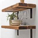 Rustic Metal Bracket Shelf | 30cm Depth