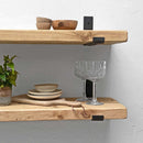 Rustic Inverted Metal Bracket Shelf | 30cm Depth