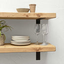 Rustic Metal Bracket Shelf | 30cm Depth