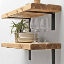 Rustic Metal Bracket Shelf | 30cm Depth