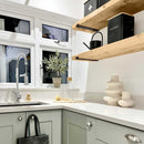 Rustic Inverted Metal Bracket Shelf | 30cm Depth