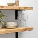 Rustic Metal Bracket Shelf | 30cm Depth
