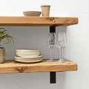 Rustic Metal Bracket Shelf | 30cm Depth