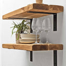 Rustic Metal Bracket Shelf | 30cm Depth