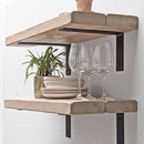 Rustic Metal Bracket Shelf | 30cm Depth