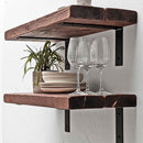 Rustic Metal Bracket Shelf | 30cm Depth