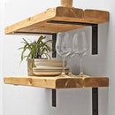 Rustic Metal Bracket Shelf | 30cm Depth
