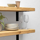 Rustic Metal Bracket Shelf | 30cm Depth