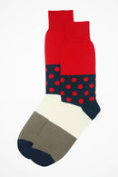 Mayfair Men's Socks - Scarlet