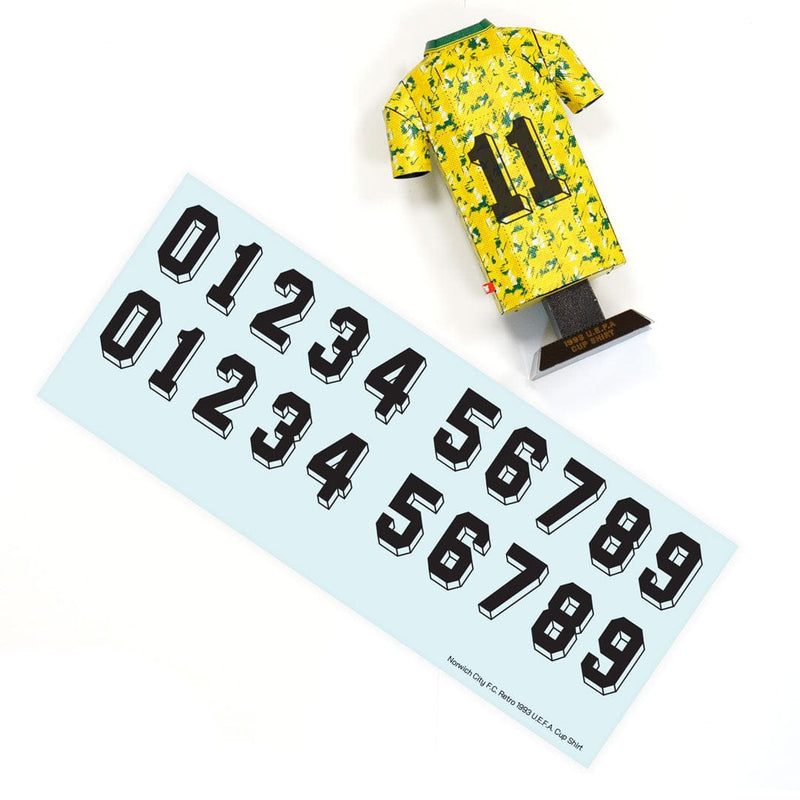 Norwich City 1993 UEFA Cup Shirt with decal sheet