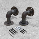 Wooden Shelf With Industrial Pipe Bracket | 15cm Depth