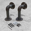 Thin Wooden Shelf - Industrial Pipe Bracket | 22cm Depth