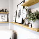 Rustic Thin Floating Shelf | 15cm Depth