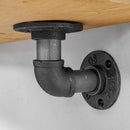 Wooden Shelf With Industrial Pipe Bracket | 15cm Depth