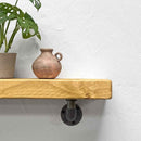 Wooden Shelf With Industrial Pipe Bracket | 15cm Depth