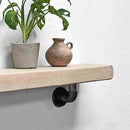 Wooden Shelf With Industrial Pipe Bracket | 15cm Depth