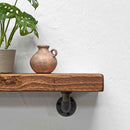 Wooden Shelf With Industrial Pipe Bracket | 15cm Depth