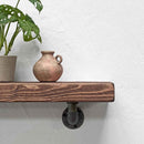 Wooden Shelf With Industrial Pipe Bracket | 15cm Depth