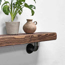 Wooden Shelf With Industrial Pipe Bracket | 15cm Depth