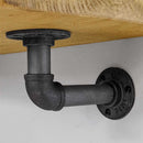 Wooden Shelf With Industrial Pipe Bracket | 22cm Depth