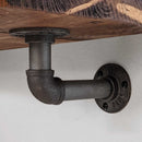 Wooden Shelf With Industrial Pipe Bracket | 22cm Depth