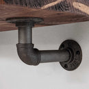 Thin Wooden Shelf - Industrial Pipe Bracket | 22cm Depth