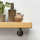 Wooden Shelf With Industrial Pipe Bracket | 22cm Depth