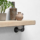 Wooden Shelf With Industrial Pipe Bracket | 22cm Depth