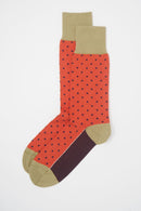 Pin Polka Men's Socks - Orange