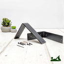 Rustic Wooden Shelf | Metal Brackets | Thin | 15cm Depth