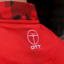 Collarless Red Polo Camo Pattern Innovator