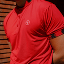 Collarless Red Polo Camo Pattern Innovator